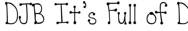 DJB It's Full of Dots font preview